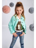 Mintfarbene Kinderjacke DZ5160 – Online-Shop – Boutique